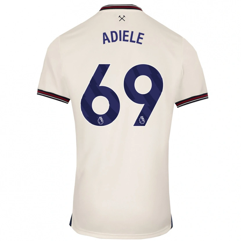Danxen Niño Camiseta Emeka Adiele #69 Blanco Roto 2ª Equipación 2025/26 La Camisa