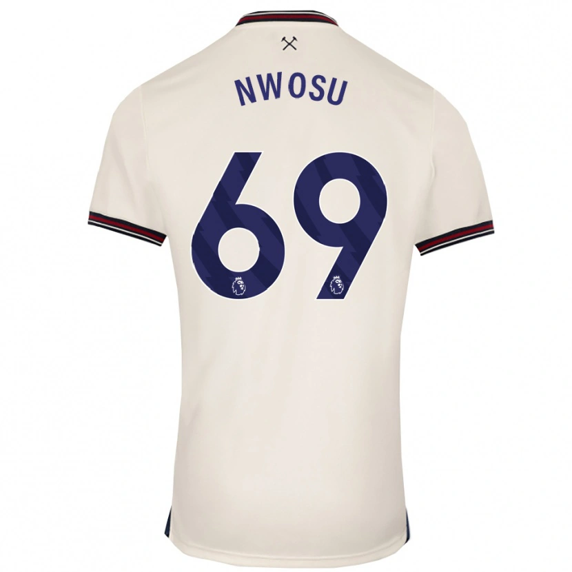 Danxen Niño Camiseta Chinaza Nwosu #69 Blanco Roto 2ª Equipación 2025/26 La Camisa