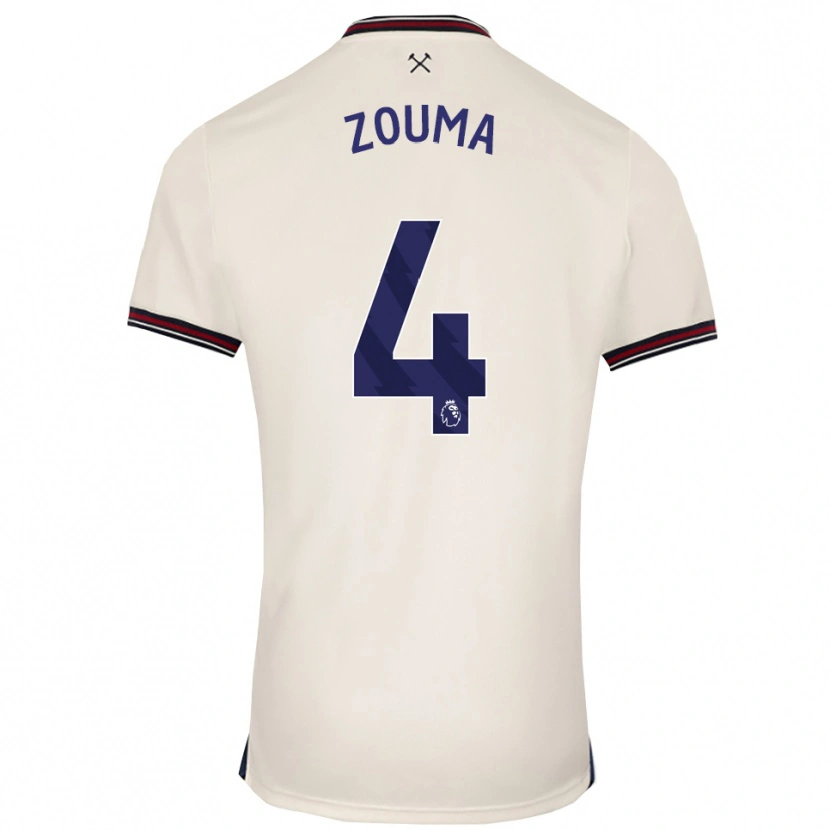 Danxen Niño Camiseta Kurt Zouma #4 Blanco Roto 2ª Equipación 2025/26 La Camisa