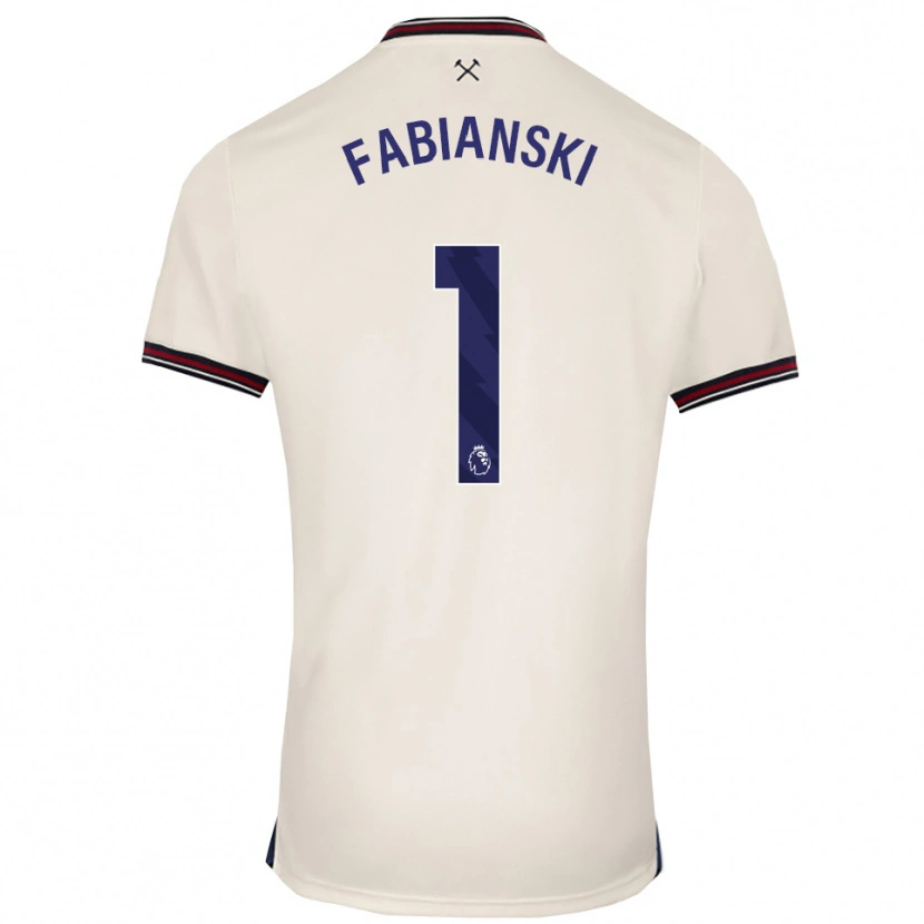 Danxen Niño Camiseta Lukasz Fabianski #1 Blanco Roto 2ª Equipación 2025/26 La Camisa
