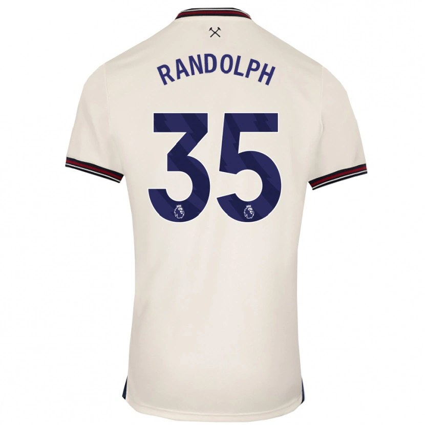 Danxen Niño Camiseta Darren Randolph #35 Blanco Roto 2ª Equipación 2025/26 La Camisa