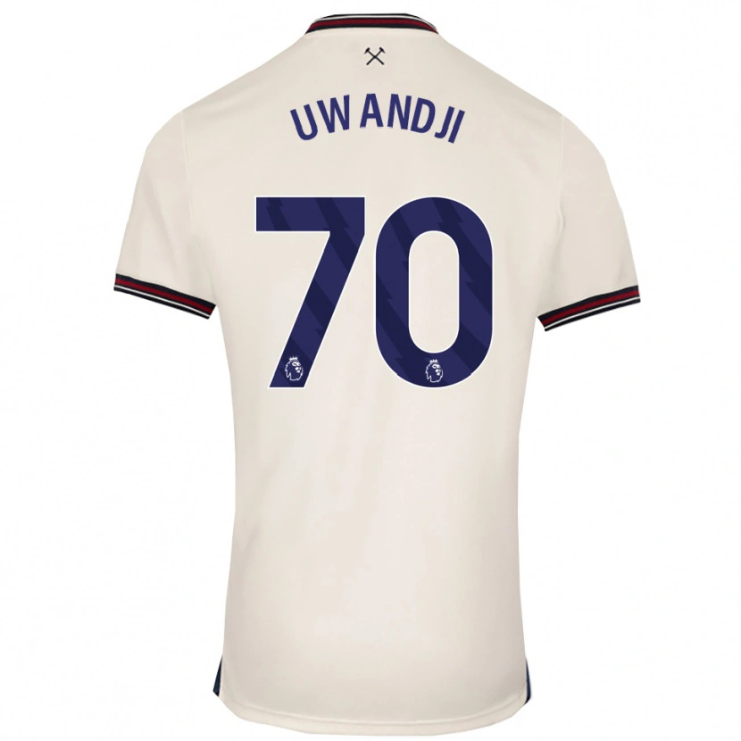 Danxen Niño Camiseta Blaise Uwandji #70 Blanco Roto 2ª Equipación 2025/26 La Camisa