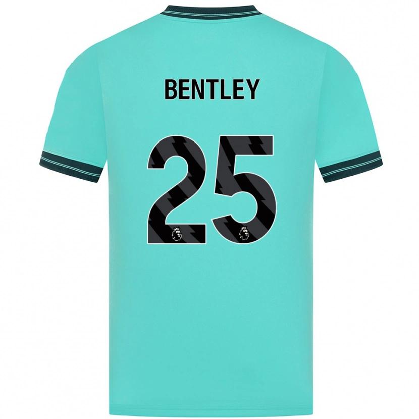 Danxen Niño Camiseta Daniel Bentley #25 Celeste Verde 2ª Equipación 2025/26 La Camisa