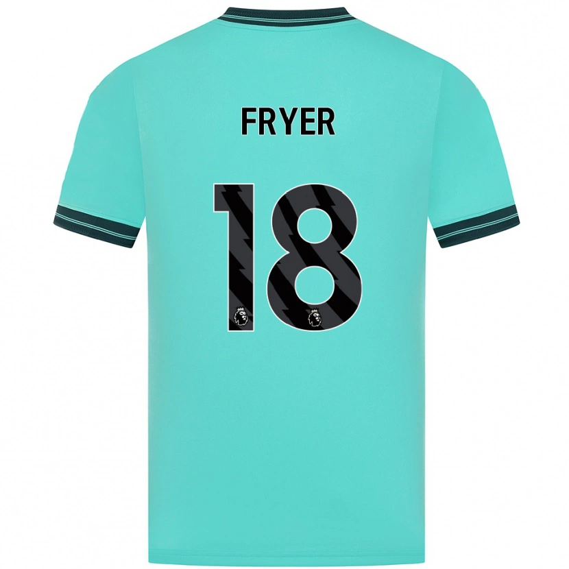 Danxen Niño Camiseta Hannah Fryer #18 Celeste Verde 2ª Equipación 2025/26 La Camisa