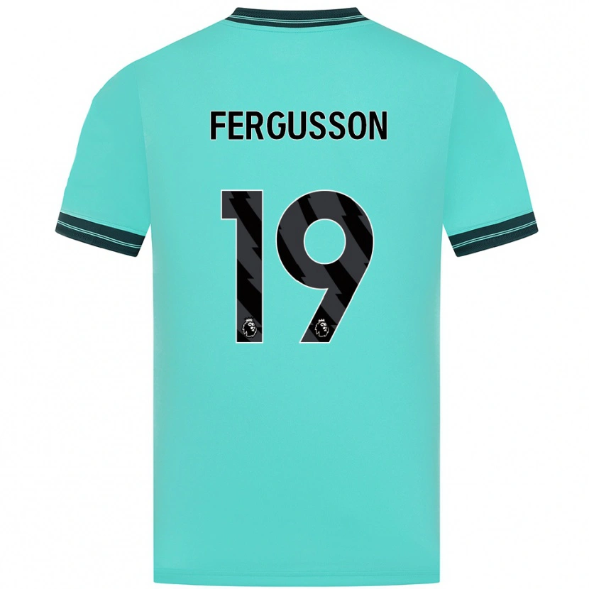 Danxen Niño Camiseta Liv Fergusson #19 Celeste Verde 2ª Equipación 2025/26 La Camisa