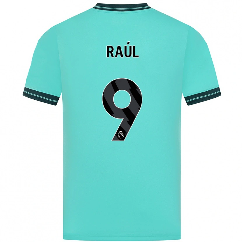 Danxen Niño Camiseta Raul Jimenez #9 Celeste Verde 2ª Equipación 2025/26 La Camisa