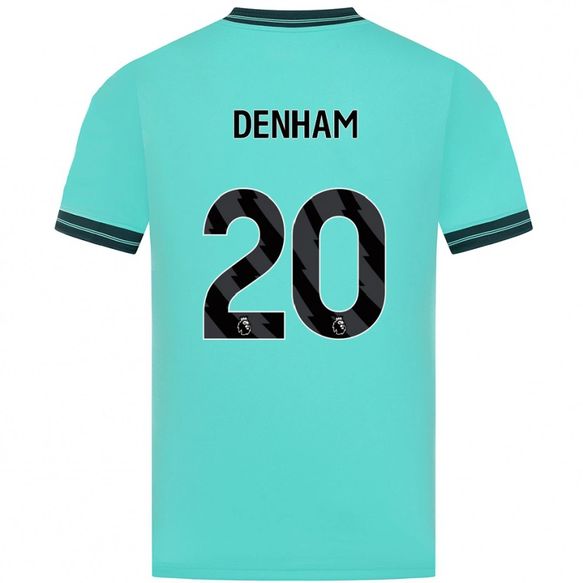 Danxen Niño Camiseta Ania Denham #20 Celeste Verde 2ª Equipación 2025/26 La Camisa