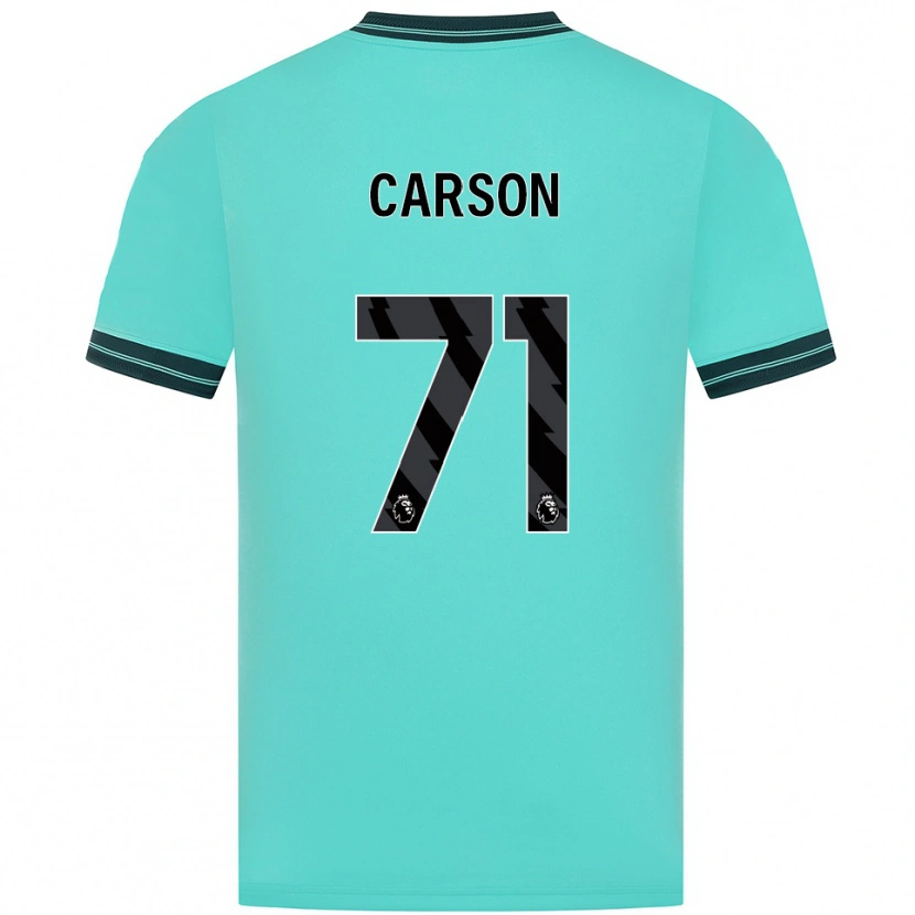 Danxen Niño Camiseta Hayden Carson #71 Celeste Verde 2ª Equipación 2025/26 La Camisa