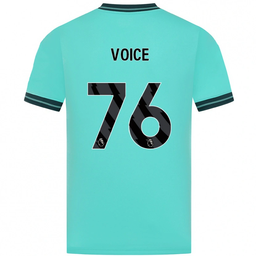 Danxen Niño Camiseta Caden Voice #76 Celeste Verde 2ª Equipación 2025/26 La Camisa