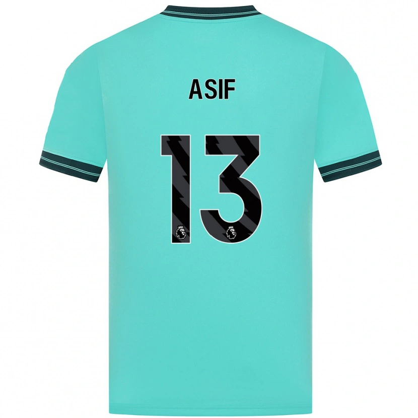 Danxen Niño Camiseta Daston Asif #13 Celeste Verde 2ª Equipación 2025/26 La Camisa