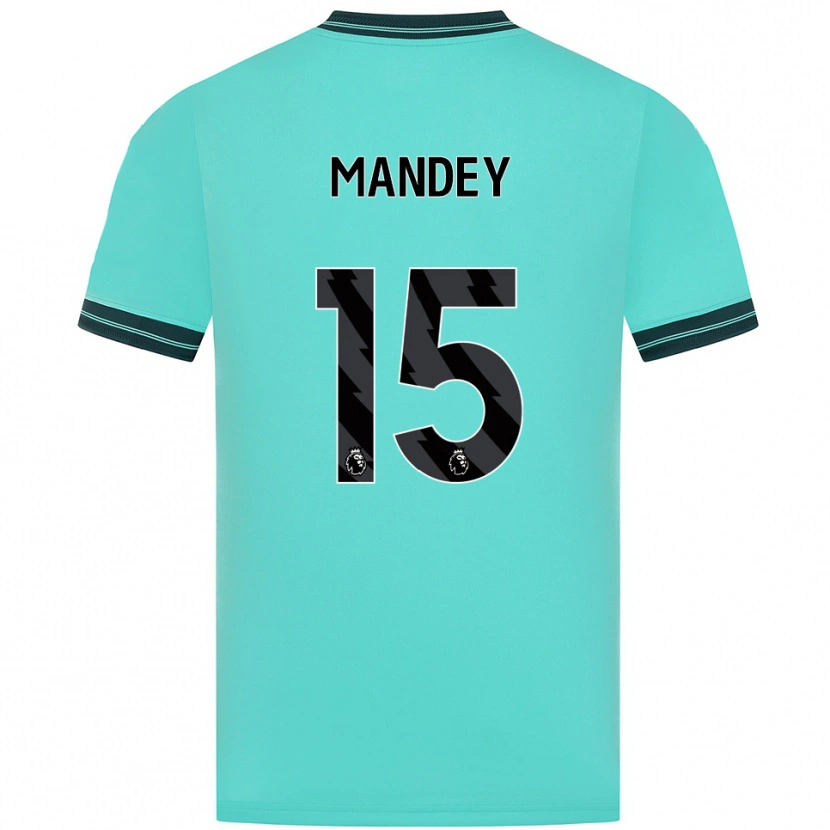 Danxen Niño Camiseta Ziyad Mandey #15 Celeste Verde 2ª Equipación 2025/26 La Camisa