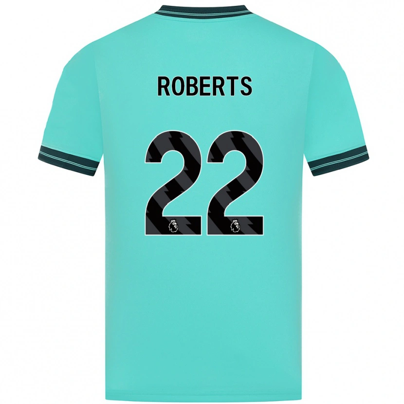Danxen Niño Camiseta Beth Roberts #22 Celeste Verde 2ª Equipación 2025/26 La Camisa