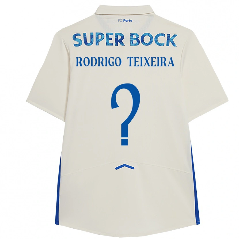Danxen Niño Camiseta Rodrigo Teixeira #0 Blanco Azul Equipación Tercera 2025/26 La Camisa