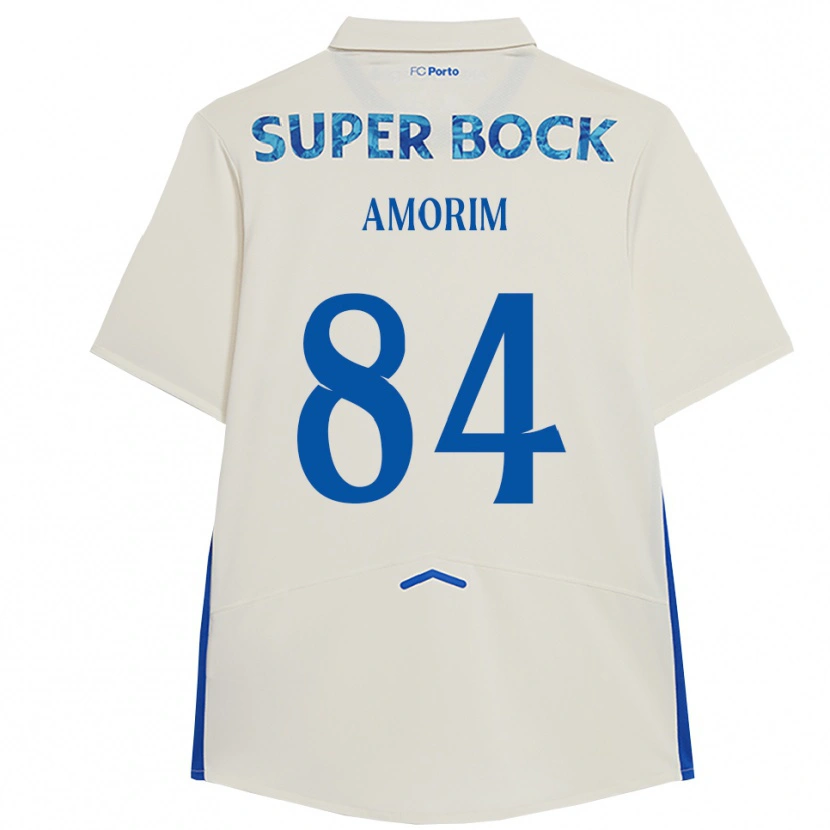 Danxen Niño Camiseta Beatriz Amorim #84 Blanco Azul Equipación Tercera 2025/26 La Camisa