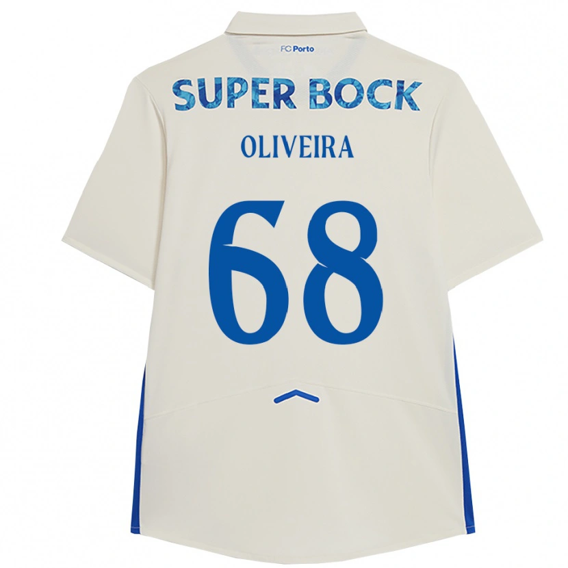 Danxen Niño Camiseta André Oliveira #68 Blanco Azul Equipación Tercera 2025/26 La Camisa
