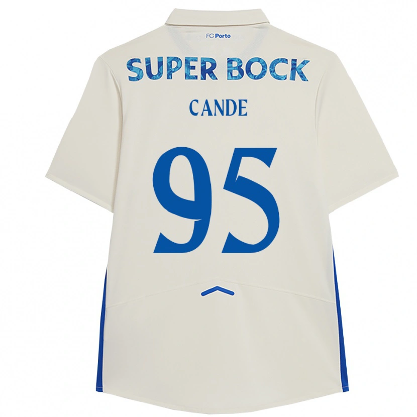 Danxen Niño Camiseta Anhá Cande #95 Blanco Azul Equipación Tercera 2025/26 La Camisa