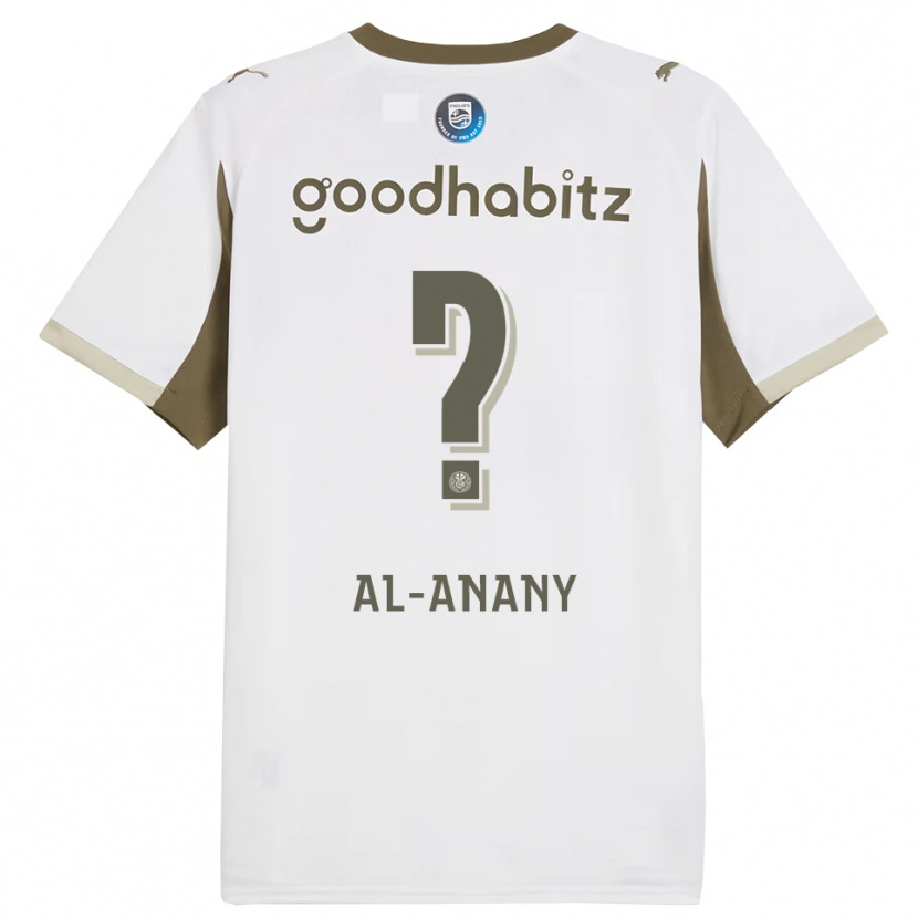 Danxen Niño Camiseta Yousif Al-Anany #0 Blanco Gris Equipación Tercera 2025/26 La Camisa