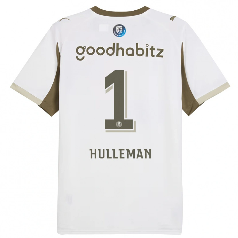 Danxen Niño Camiseta Daan Hulleman #1 Blanco Gris Equipación Tercera 2025/26 La Camisa
