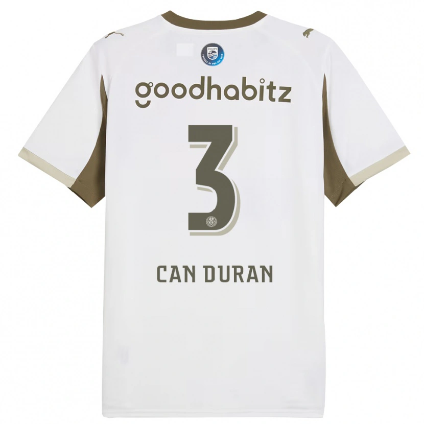 Danxen Niño Camiseta Emre Can Duran #3 Blanco Gris Equipación Tercera 2025/26 La Camisa