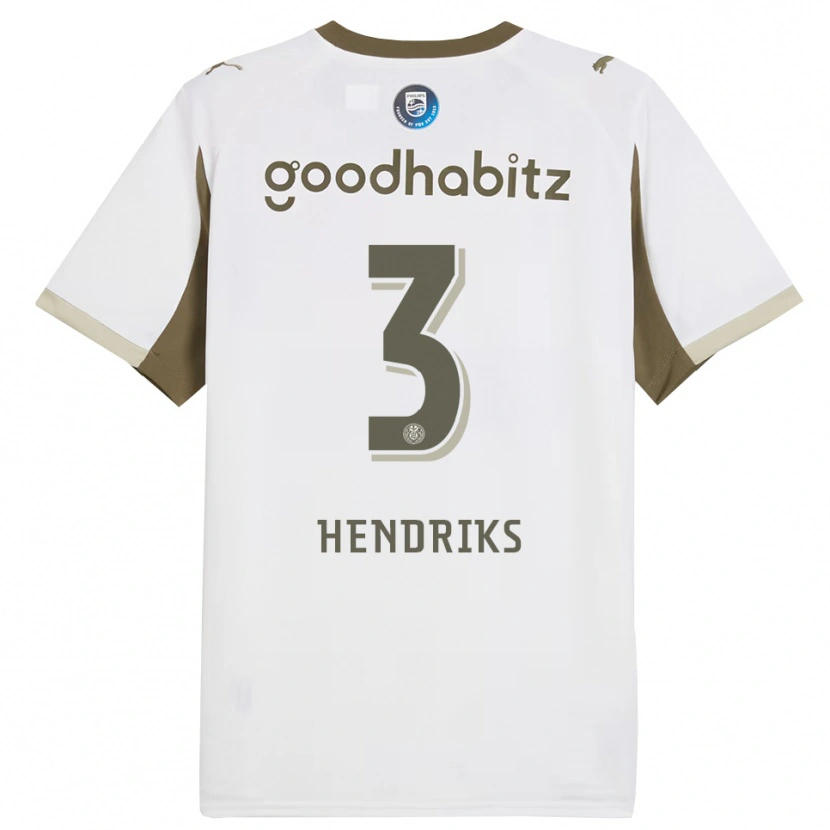 Danxen Niño Camiseta Gwyneth Hendriks #3 Blanco Gris Equipación Tercera 2025/26 La Camisa