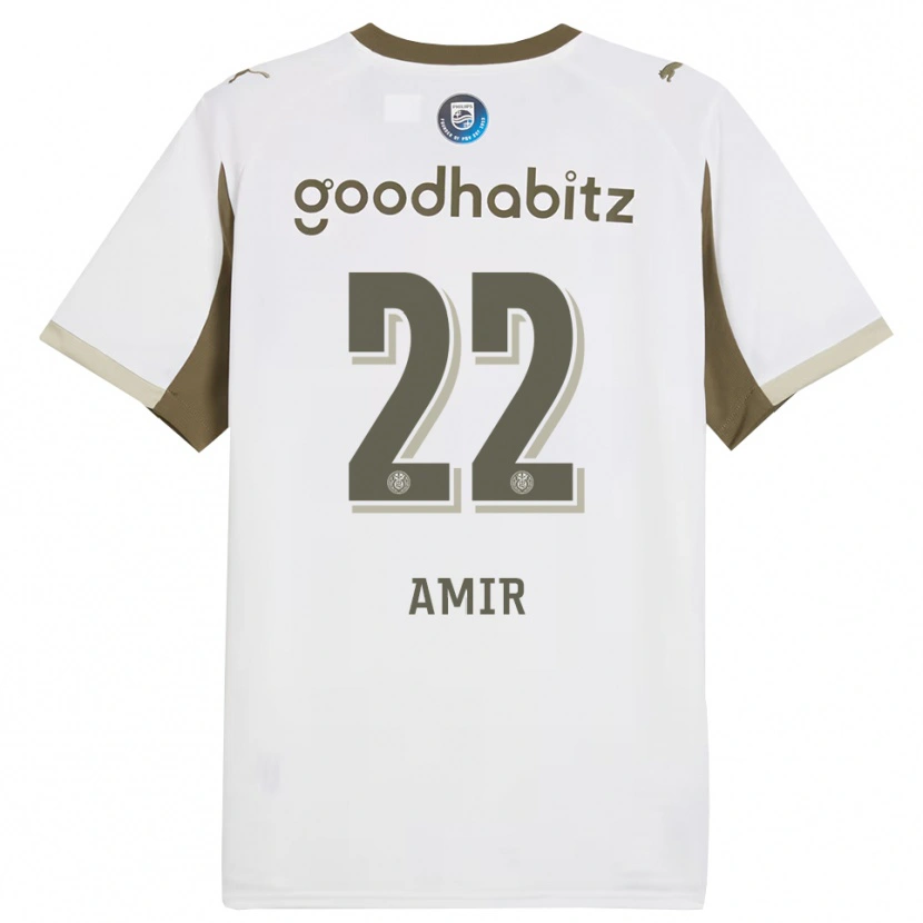 Danxen Niño Camiseta Amir Al-Anany #22 Blanco Gris Equipación Tercera 2025/26 La Camisa