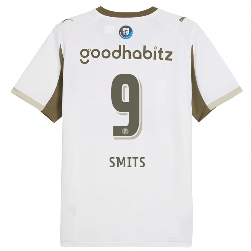 Danxen Niño Camiseta Joëlle Smits #9 Blanco Gris Equipación Tercera 2025/26 La Camisa