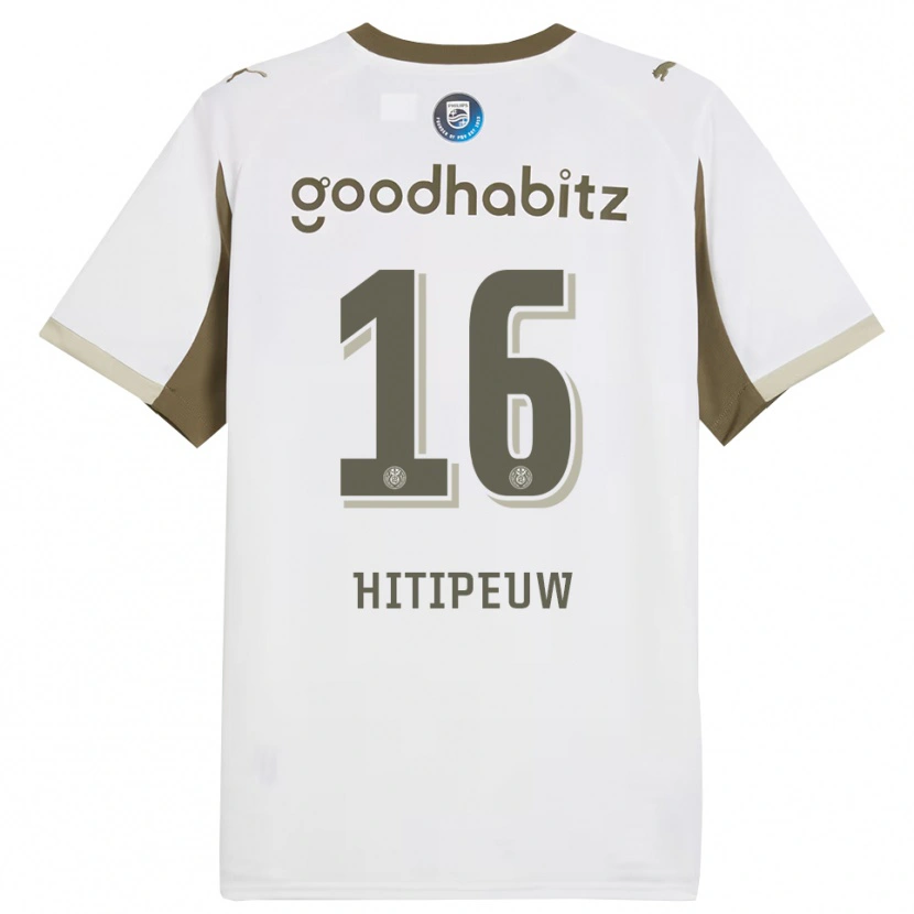 Danxen Niño Camiseta Thaliro Hitipeuw #16 Blanco Gris Equipación Tercera 2025/26 La Camisa