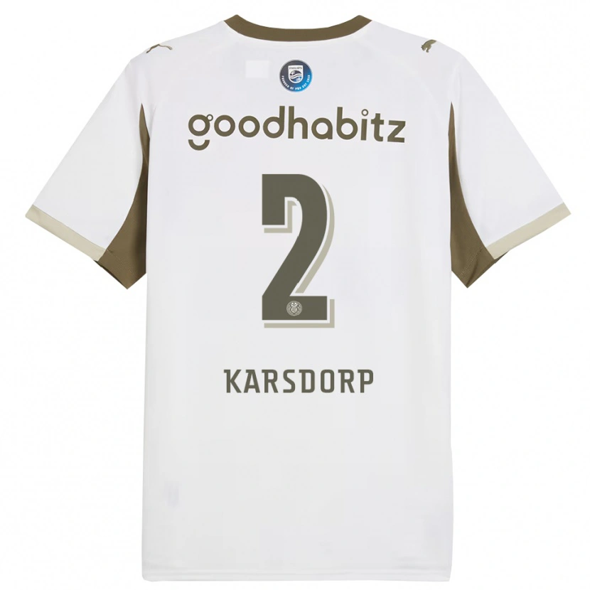 Danxen Niño Camiseta Rick Karsdorp #2 Blanco Gris Equipación Tercera 2025/26 La Camisa