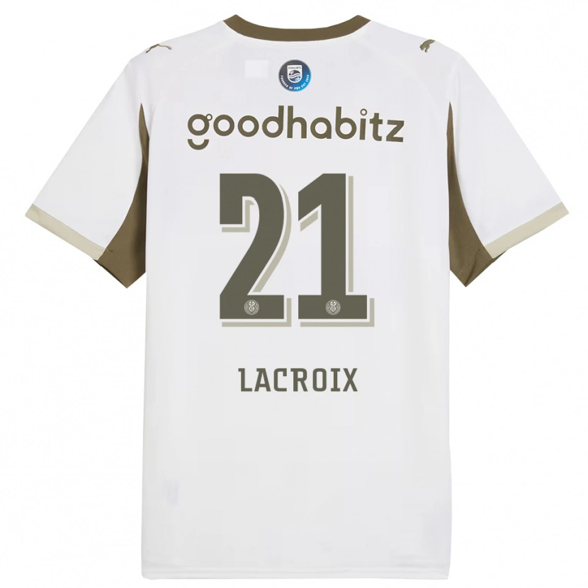 Danxen Niño Camiseta Robine Lacroix #21 Blanco Gris Equipación Tercera 2025/26 La Camisa