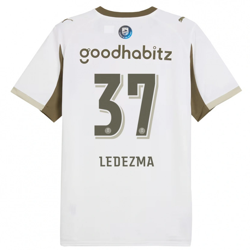 Danxen Niño Camiseta Richard Ledezma #37 Blanco Gris Equipación Tercera 2025/26 La Camisa