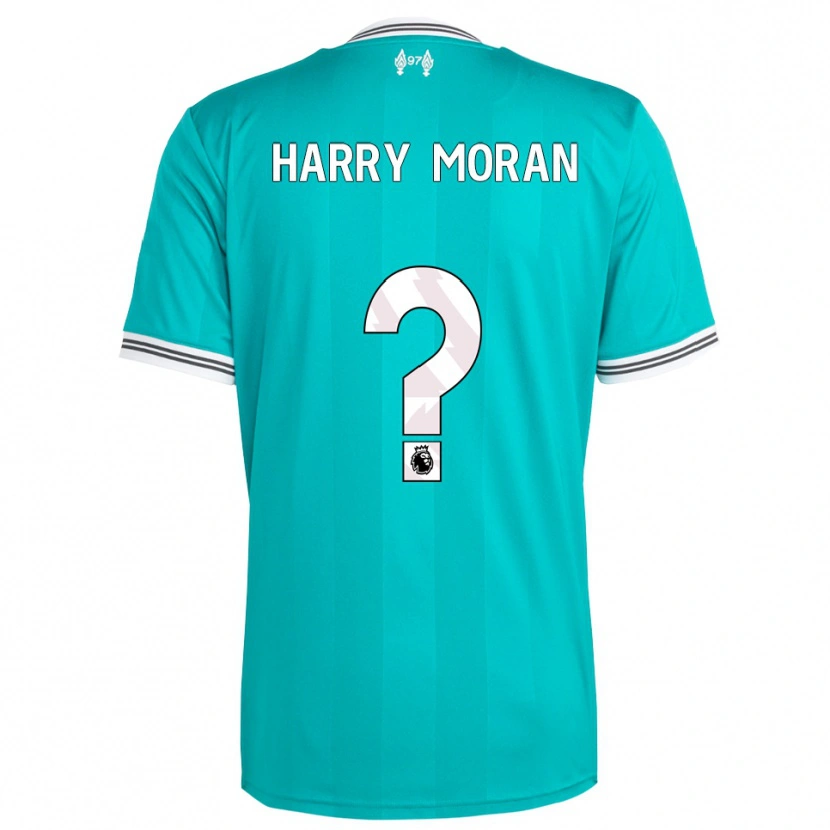 Danxen Niño Camiseta Harry Moran #0 Verde Blanco Equipación Tercera 2025/26 La Camisa