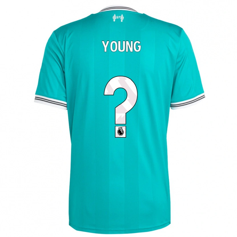 Danxen Niño Camiseta Ranel Young #0 Verde Blanco Equipación Tercera 2025/26 La Camisa