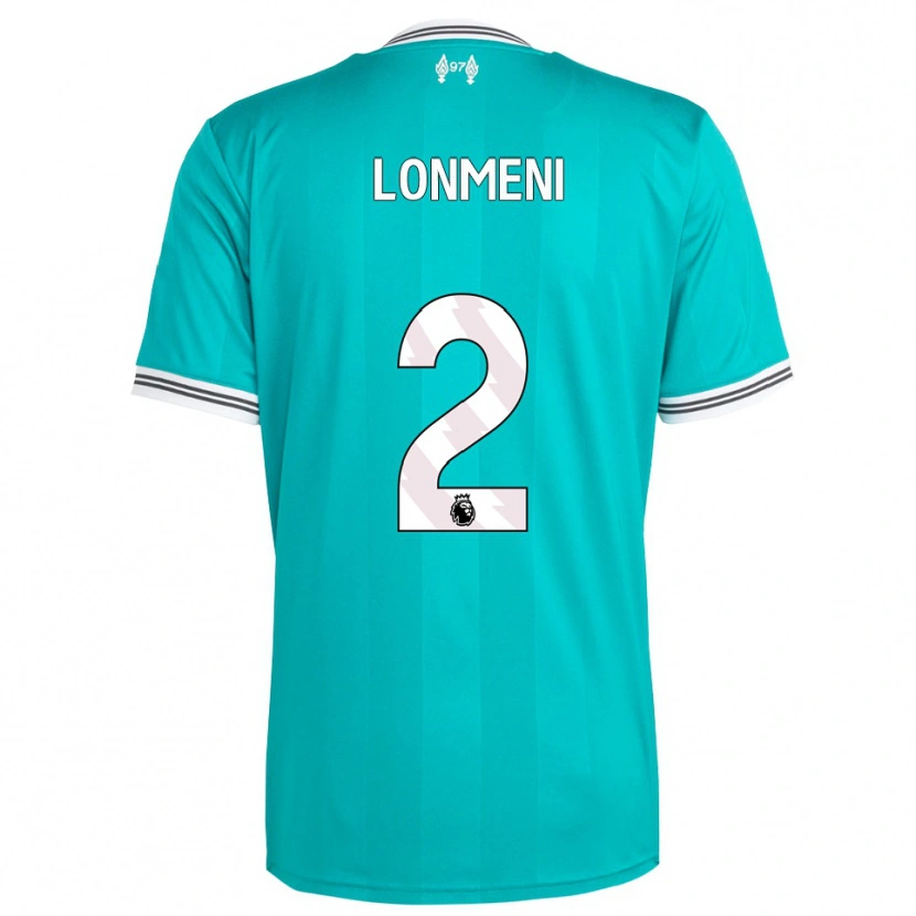 Danxen Niño Camiseta Scofield Lonmeni #2 Verde Blanco Equipación Tercera 2025/26 La Camisa