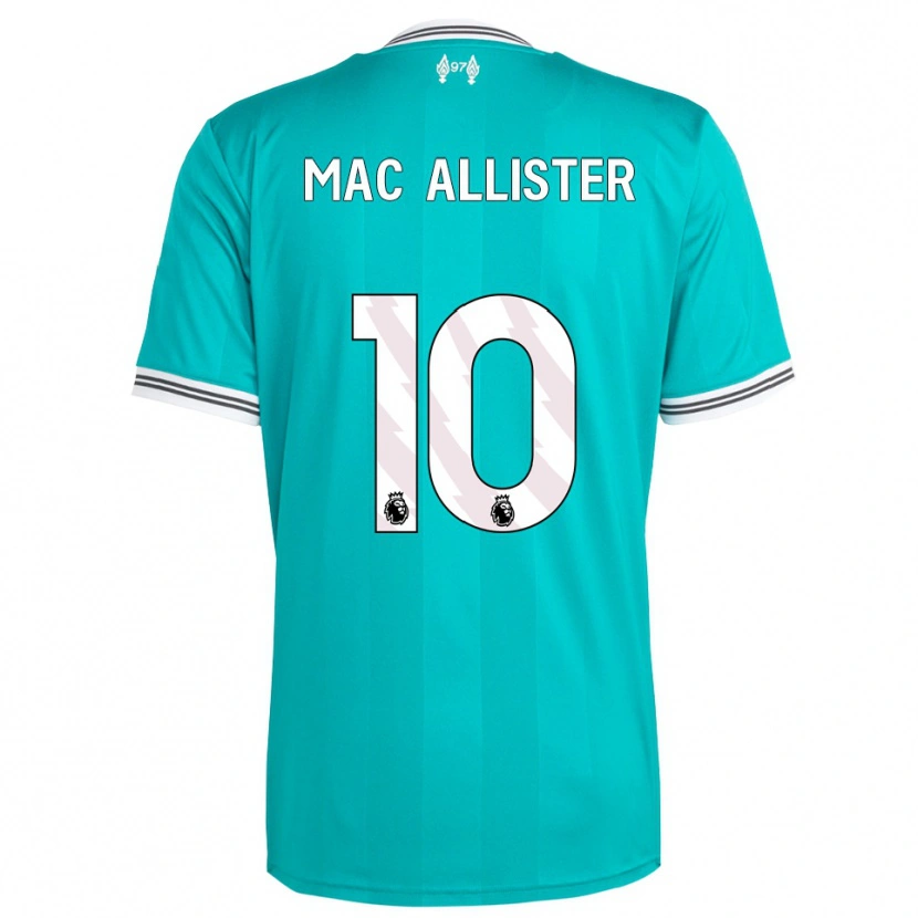 Danxen Niño Camiseta Alexis Mac Allister #10 Verde Blanco Equipación Tercera 2025/26 La Camisa