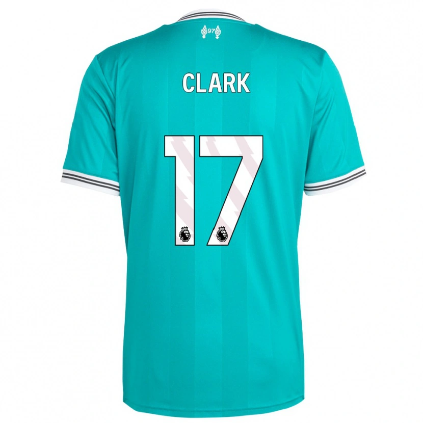 Danxen Niño Camiseta Jenna Clark #17 Verde Blanco Equipación Tercera 2025/26 La Camisa
