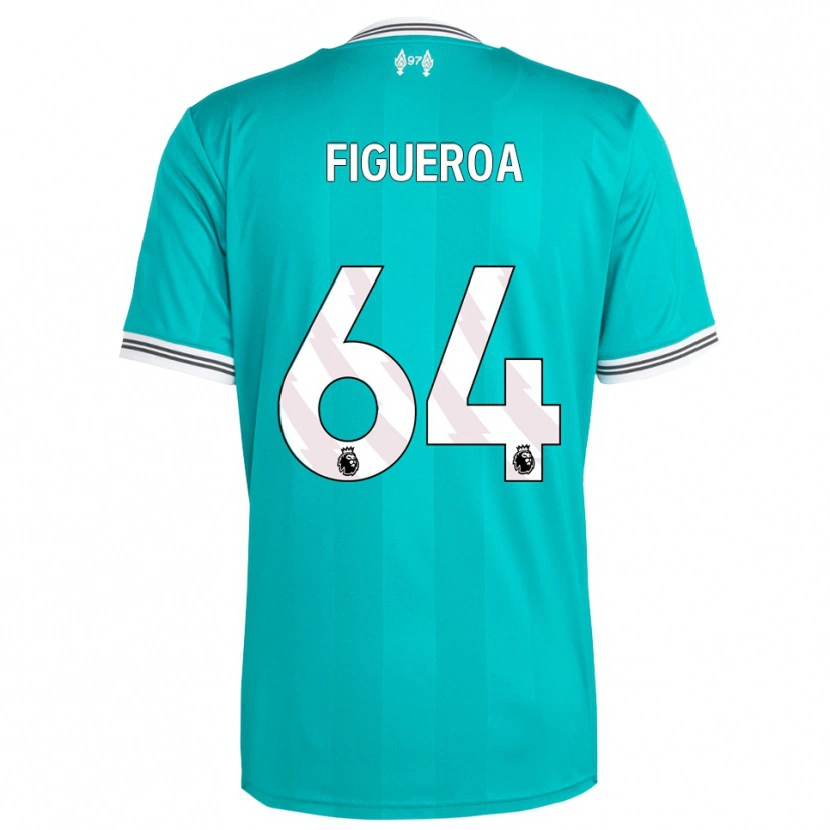 Danxen Niño Camiseta Keyrol Figueroa #64 Verde Blanco Equipación Tercera 2025/26 La Camisa