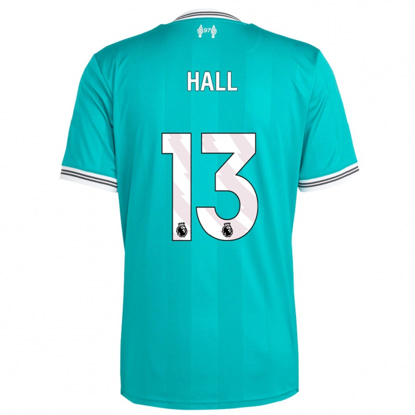 Danxen Niño Camiseta Bailey Hall #13 Verde Blanco Equipación Tercera 2025/26 La Camisa