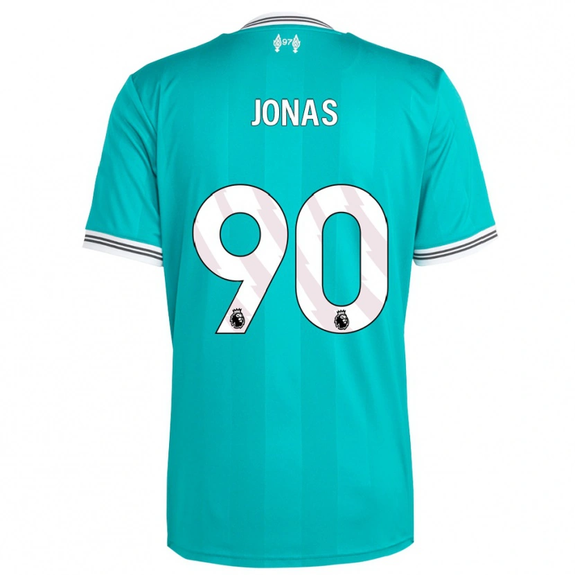 Danxen Niño Camiseta Lee Jonas #90 Verde Blanco Equipación Tercera 2025/26 La Camisa