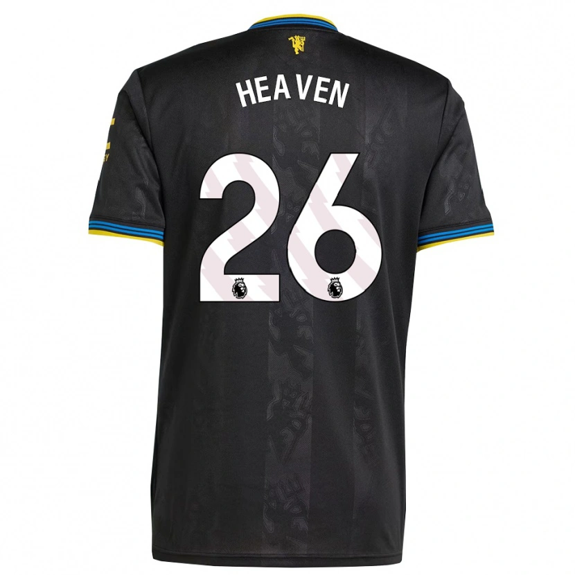 Danxen Niño Camiseta Ayden Heaven #26 Negro Amarillo Azul Equipación Tercera 2025/26 La Camisa