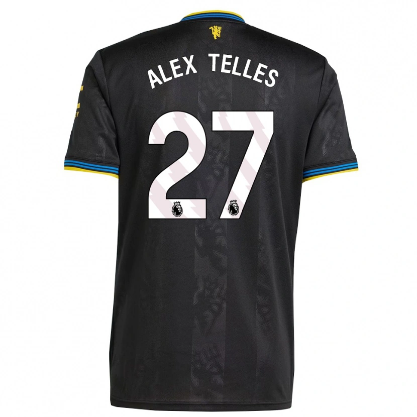 Danxen Niño Camiseta Alex Nicolao Telles #27 Negro Amarillo Azul Equipación Tercera 2025/26 La Camisa