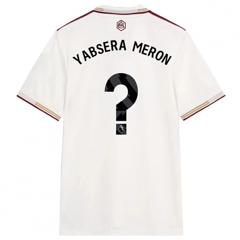 Danxen Niño Camiseta Yabsera Meron #0 Blanco Roto Borgoña Equipación Tercera 2025/26 La Camisa