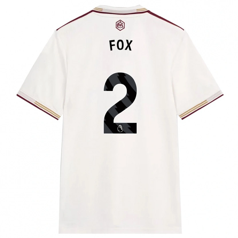 Danxen Niño Camiseta Emily Fox #2 Blanco Roto Borgoña Equipación Tercera 2025/26 La Camisa