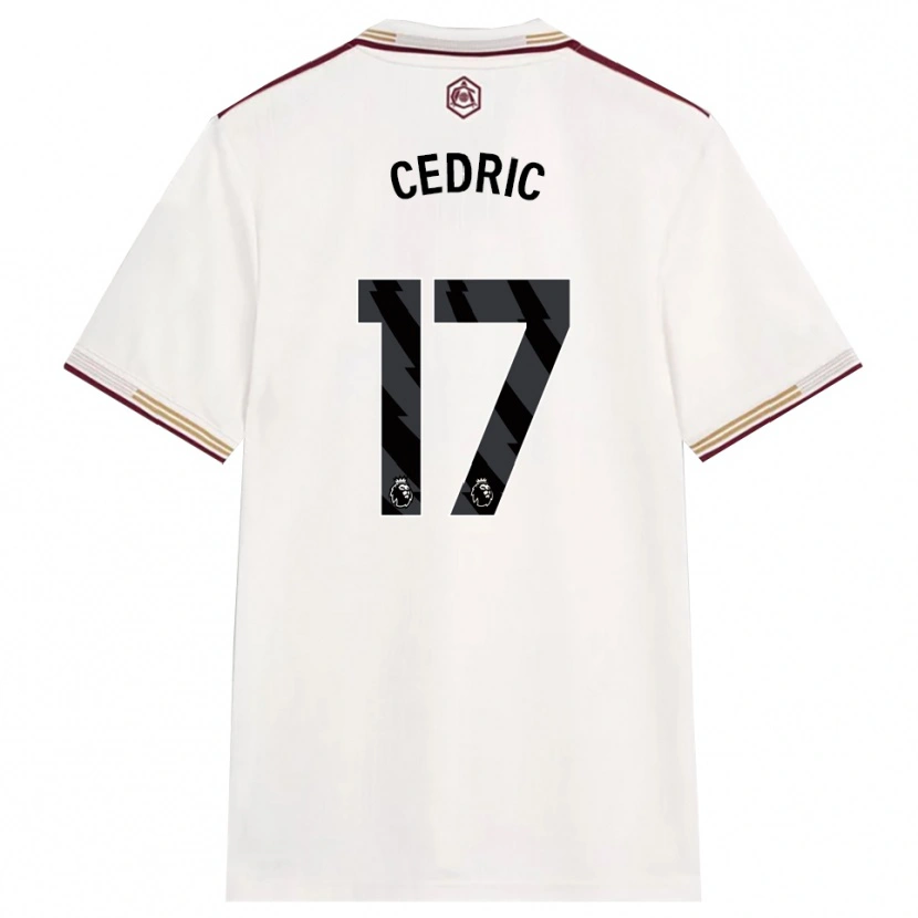 Danxen Niño Camiseta Cedric Soares #17 Blanco Roto Borgoña Equipación Tercera 2025/26 La Camisa