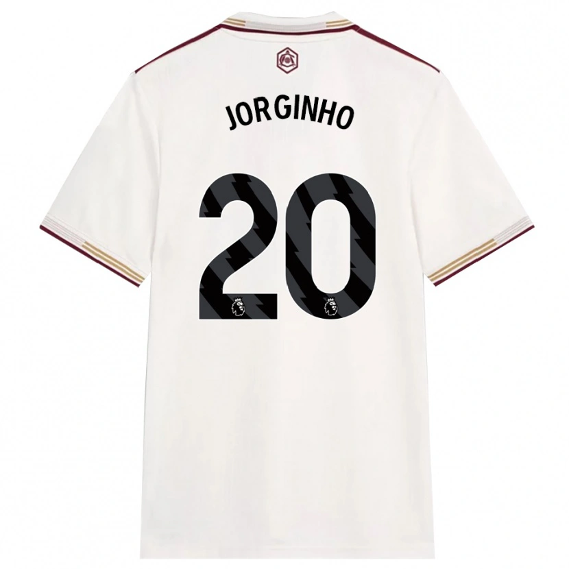 Danxen Niño Camiseta Jorginho #20 Blanco Roto Borgoña Equipación Tercera 2025/26 La Camisa