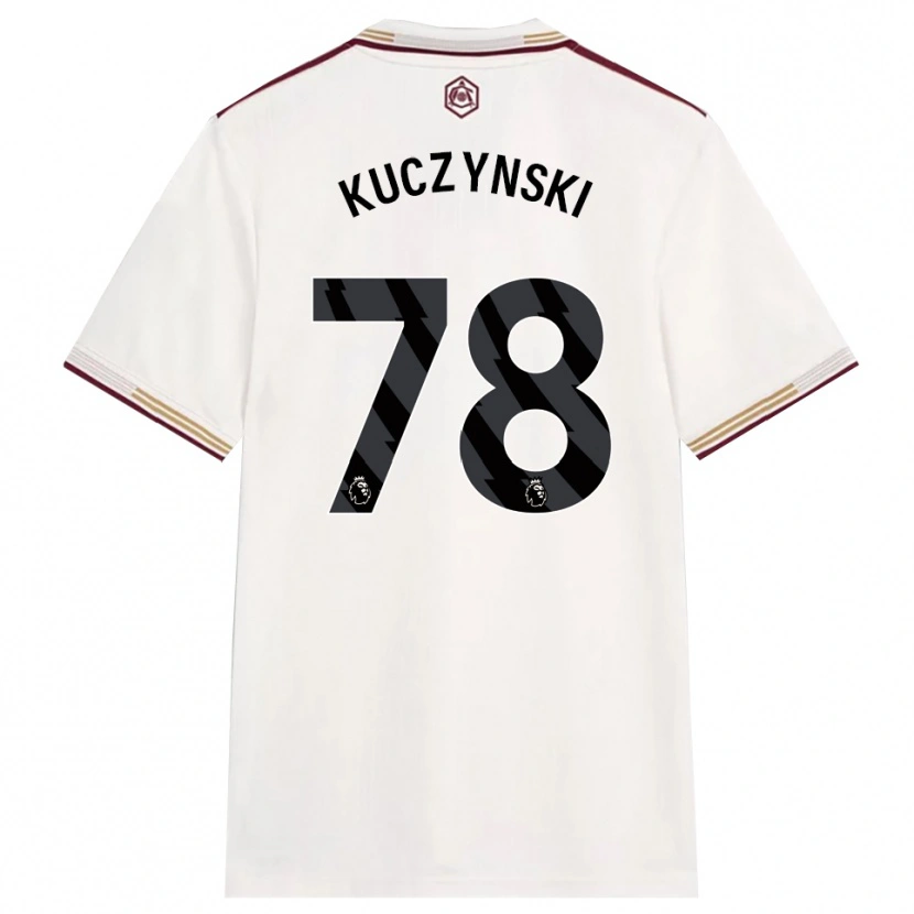Danxen Niño Camiseta Max Kuczynski #78 Blanco Roto Borgoña Equipación Tercera 2025/26 La Camisa