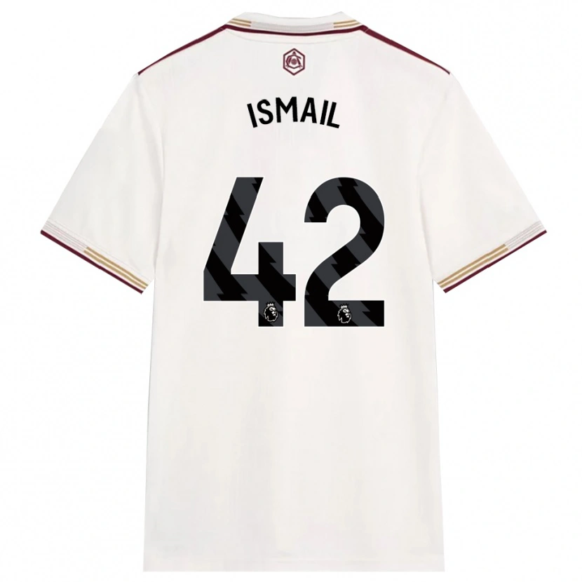 Danxen Niño Camiseta Cam'ron Ismail #42 Blanco Roto Borgoña Equipación Tercera 2025/26 La Camisa