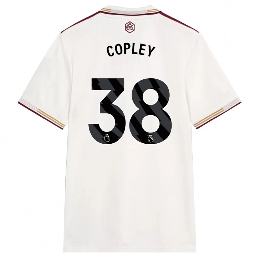 Danxen Niño Camiseta Louie Copley #38 Blanco Roto Borgoña Equipación Tercera 2025/26 La Camisa