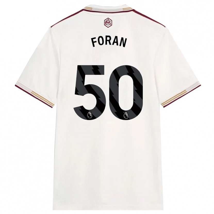 Danxen Niño Camiseta Taylor Foran #50 Blanco Roto Borgoña Equipación Tercera 2025/26 La Camisa
