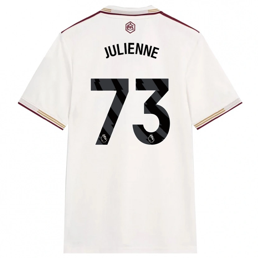 Danxen Niño Camiseta Theo Julienne #73 Blanco Roto Borgoña Equipación Tercera 2025/26 La Camisa