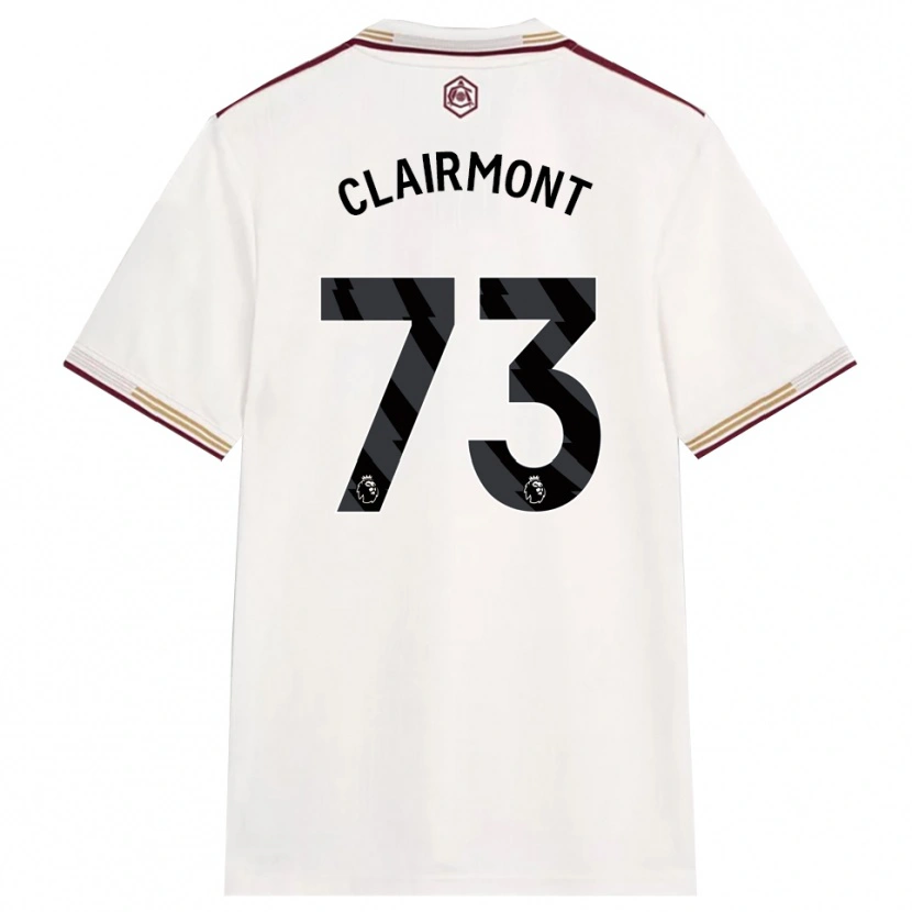 Danxen Niño Camiseta Reece Clairmont #73 Blanco Roto Borgoña Equipación Tercera 2025/26 La Camisa